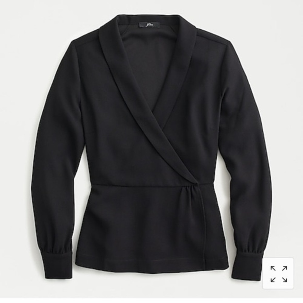NWT J. Crew Drapey Faux Wrap 365 Crepe Top